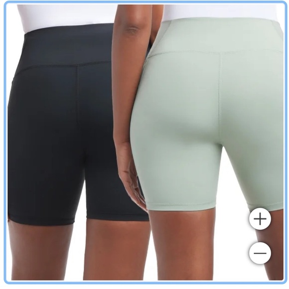 New Danskin Women's Cross Waist Bike Short, 2-pack - Picture 2 of 8